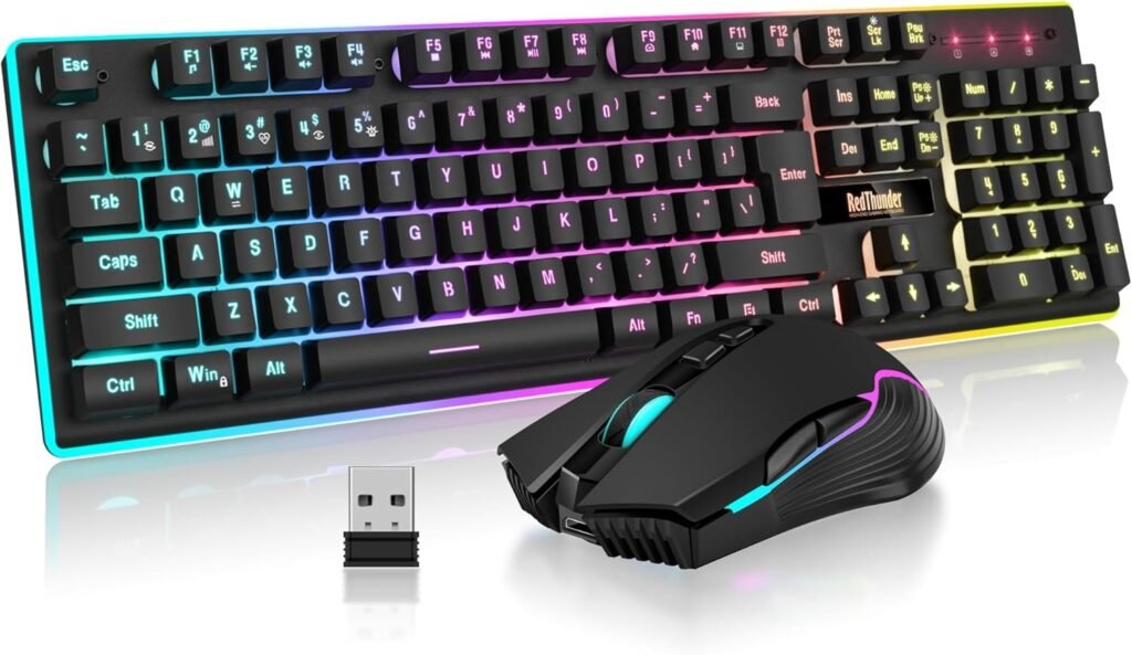 Red Thunder K10 Best  Wireless Gaming Keyboard & Mouse Combo 
