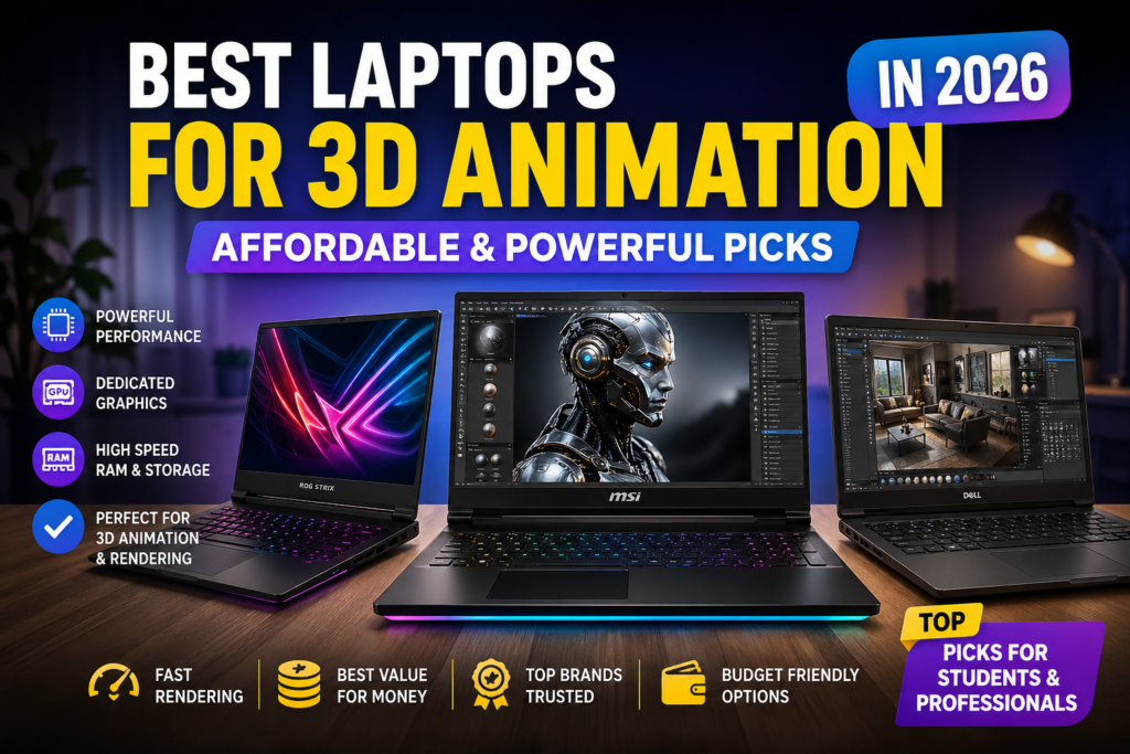 Best Laptops for 3D Animation  in 2026: Affordable & Powerful Picks