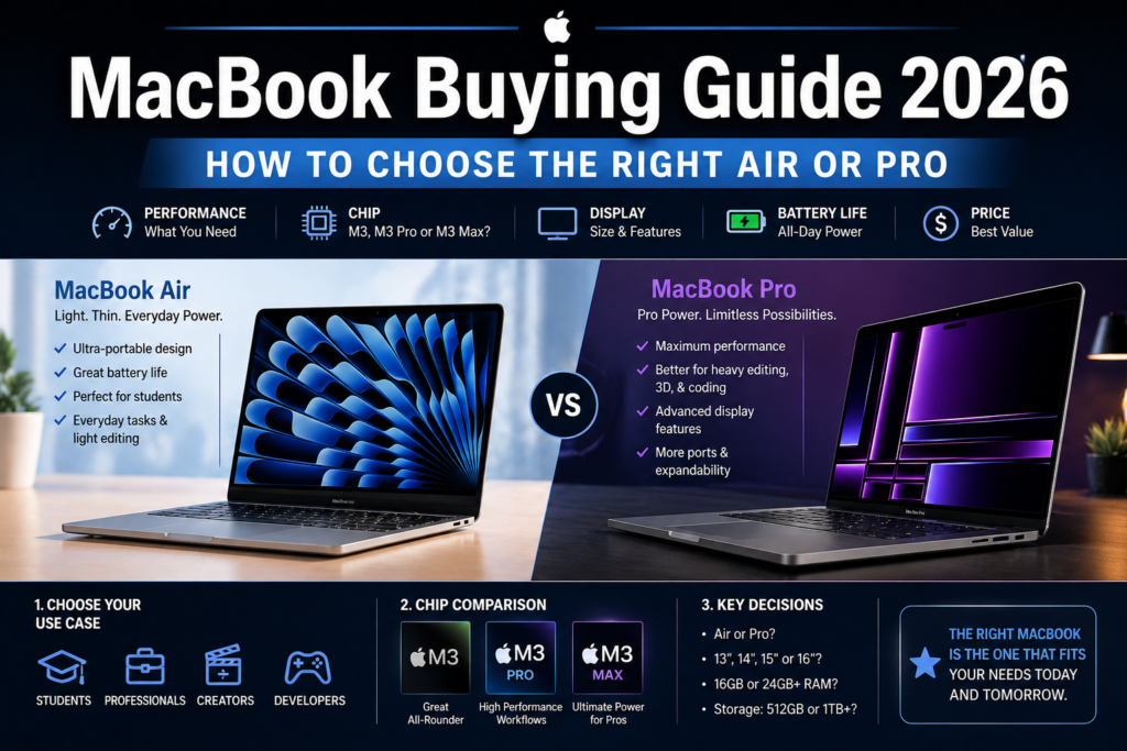 MacBook Buying Guide 2026: How to Choose the Right Air or Pro