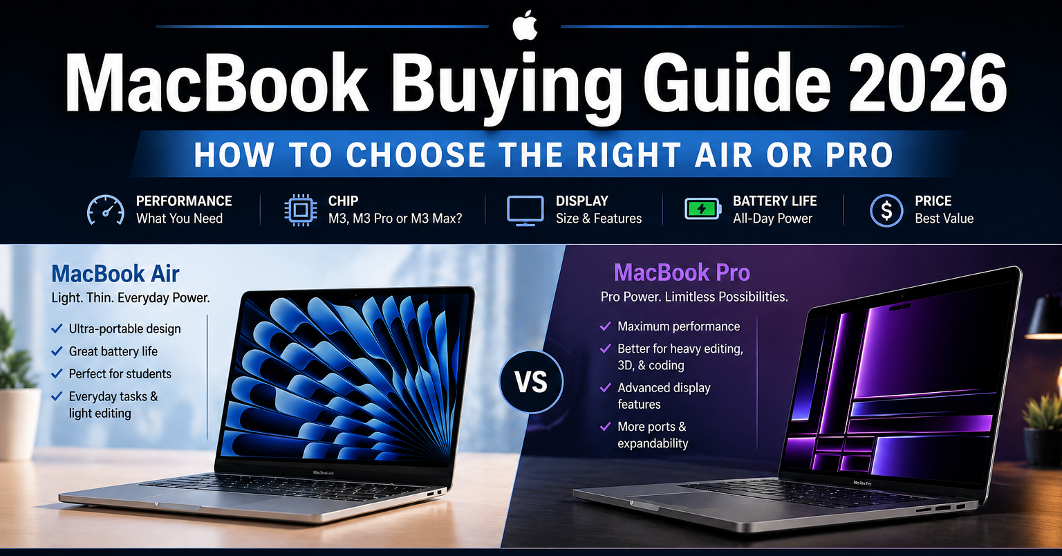 MacBook Buying Guide 2026: How to Choose the Right Air or Pro