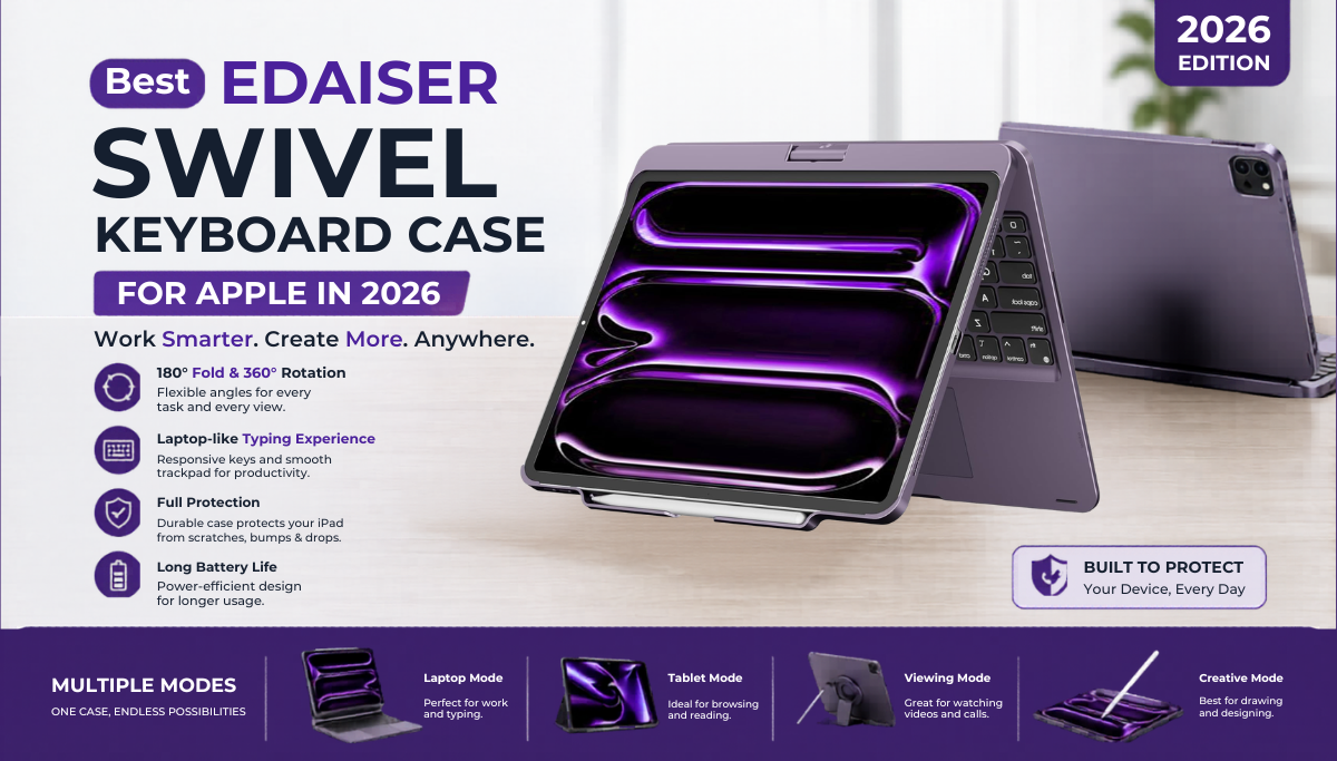 Best Edaiser Swivel Keyboard Case for Apple in 2026