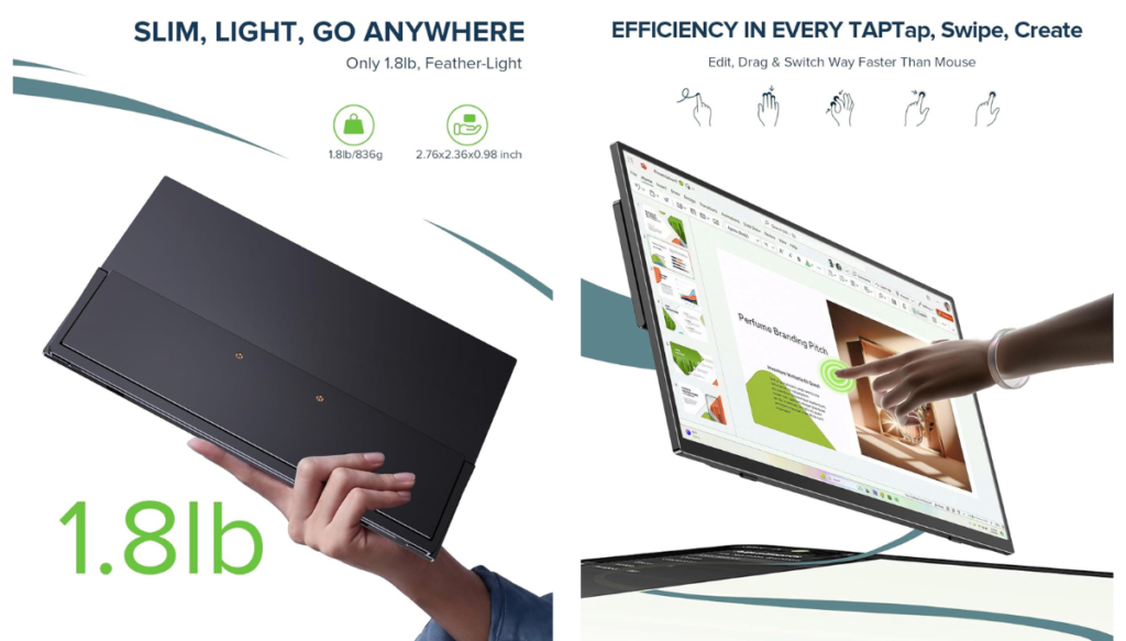 Best EVICIV Portable Touchscreen Monitor with a powerful Battery 2026